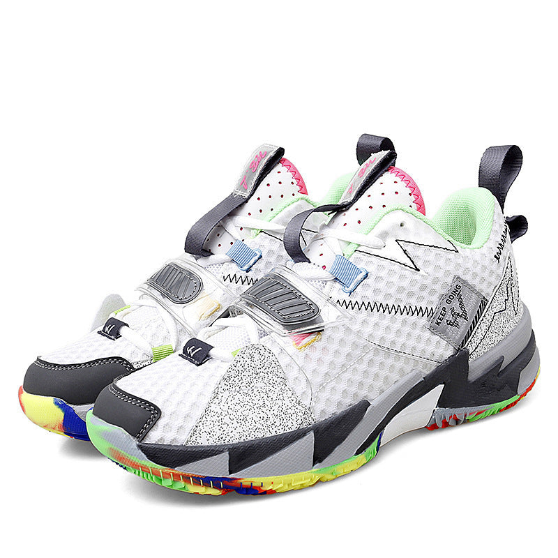Automne Flying Surface Woven Chaussures de basketball pour jeunes