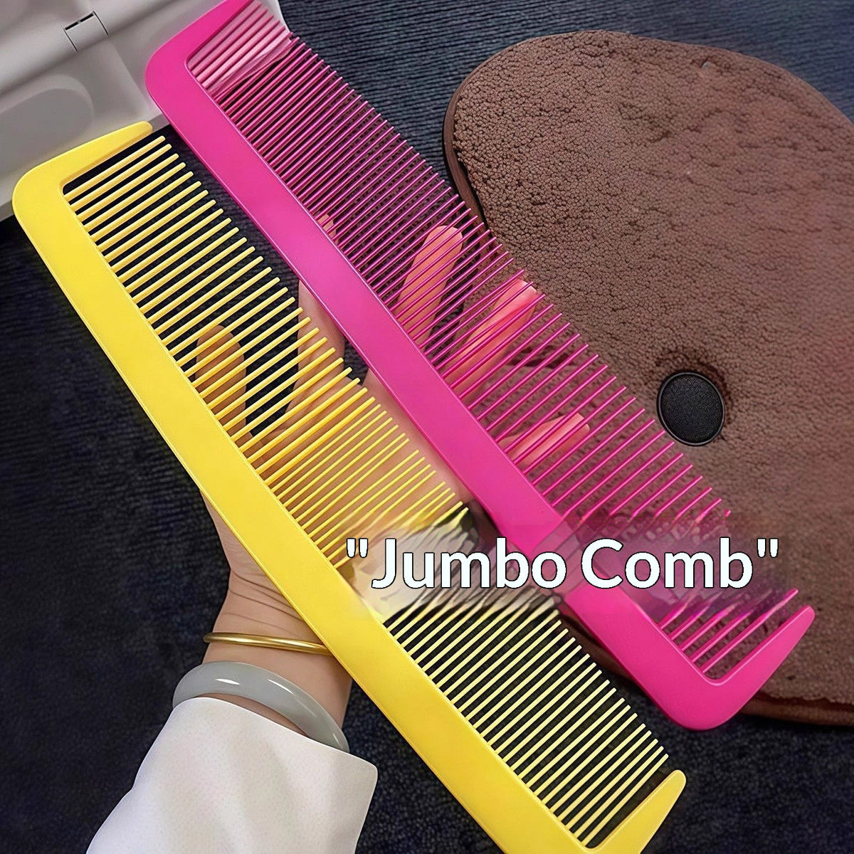 Comb de cheveux de nouveauté surdimensionné - Exagération de performance de scène Prop pour le stress créatif