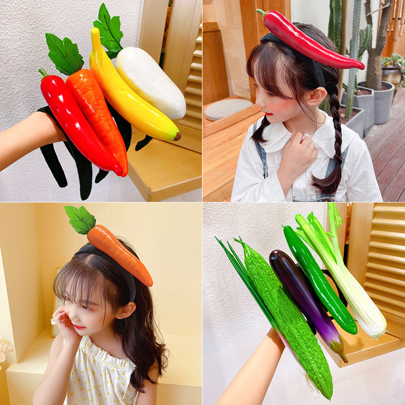 Grande coiffe de chapeau de légumes en caoutchouc radical pour prendre des photos