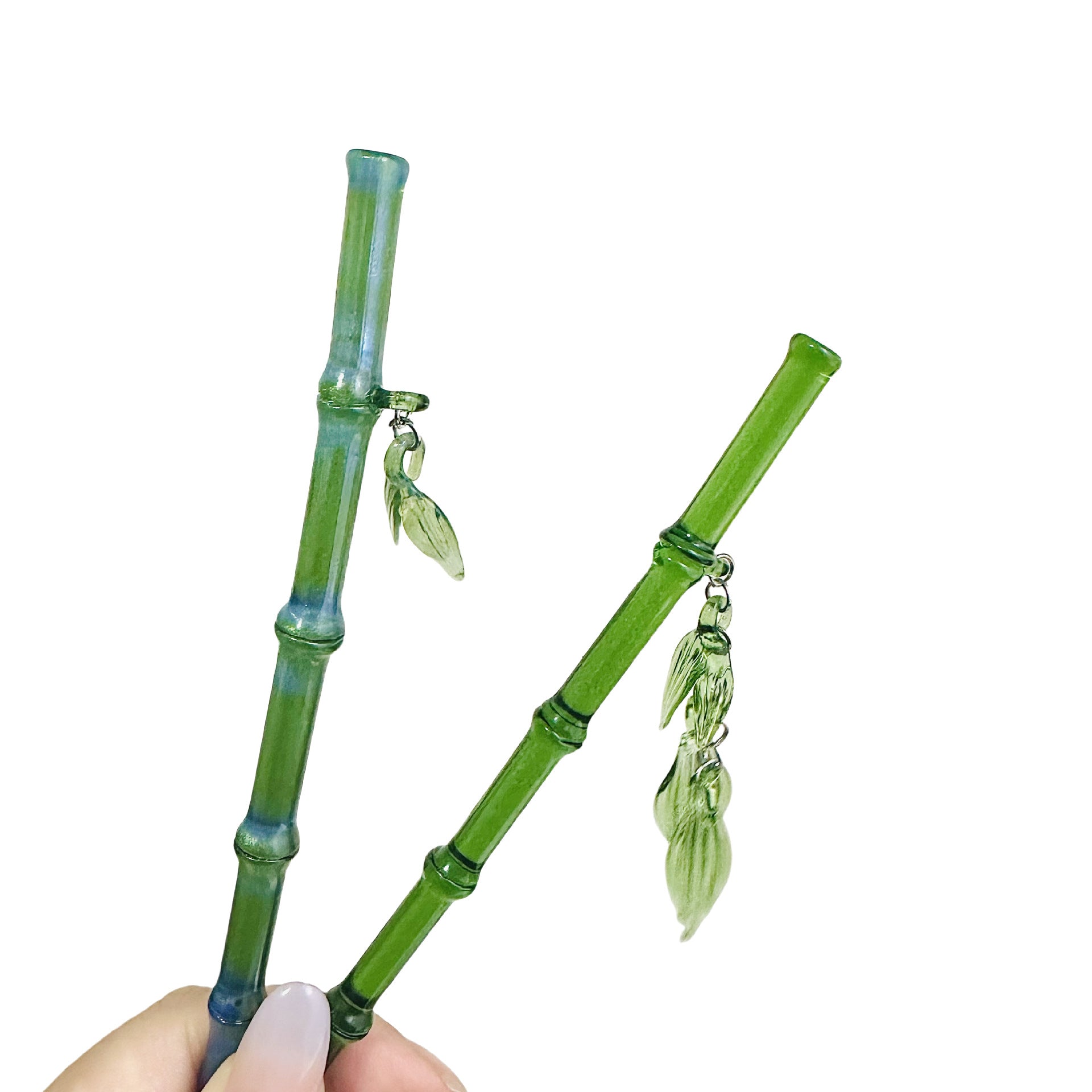 Étoile de nuit éternelle émaillée feuille de bambou épingle à cheveux