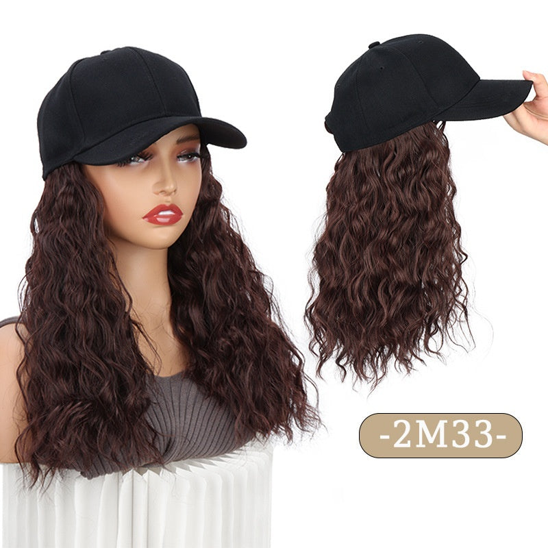 Capuchon de cheveux de taille moyenne avec perruque en une femme