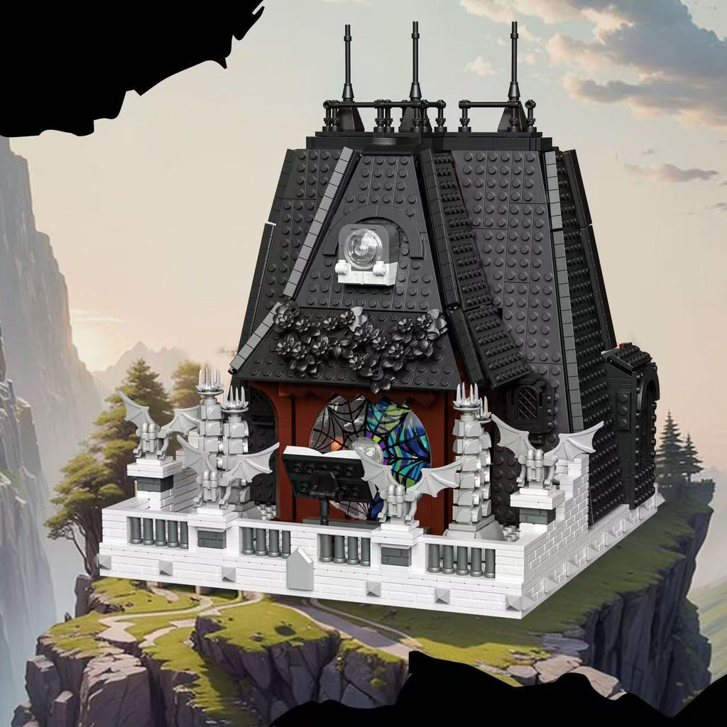 Baka 33214 Black Wednesday Small Black House Building Street View Modèle Bâtiment Blocs Ch