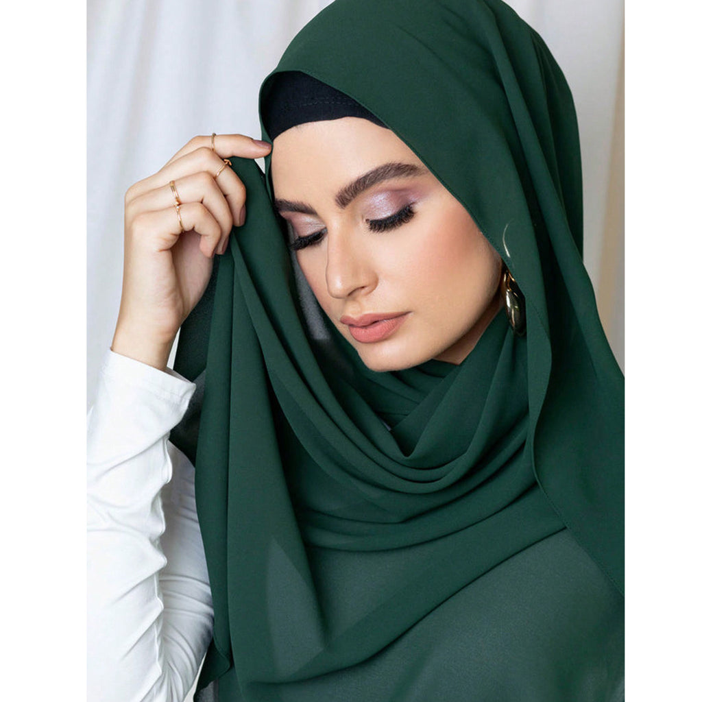 Summer Solid-Color Pearl Mousseline Bubble Femmes Headcarf