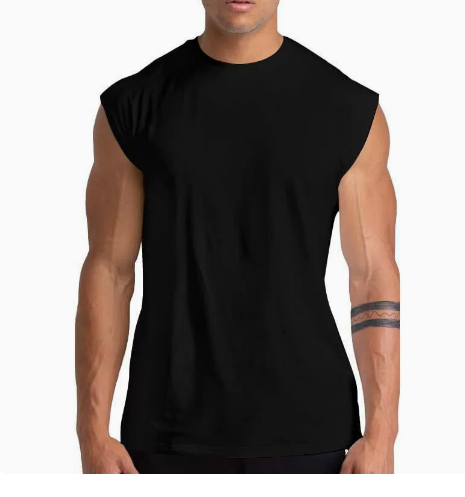 Veste sans manches de fitness pour hommes avec bandes réfléchissantes sur le dos