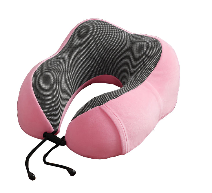 Mémoire en coton U-forme oreiller-pink-1 pièce