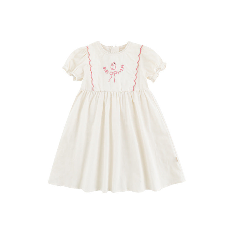 Robe Dentelle Bow Filles Robe Une pièce