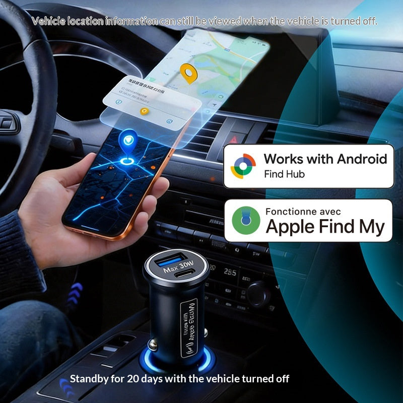 Chargeur de voiture anti-perte à double port multisystème