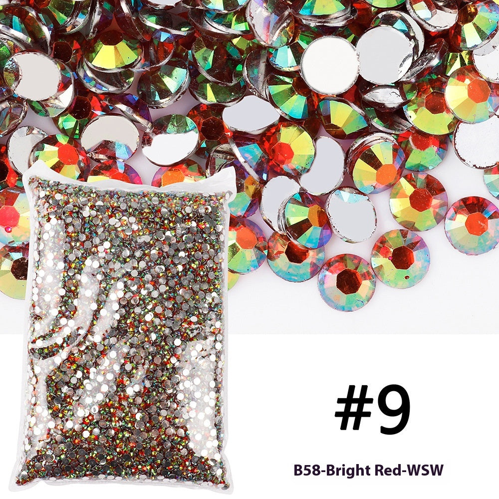 Resin Flat Magic Color Nail Strass-sticking Ornement fait à la main