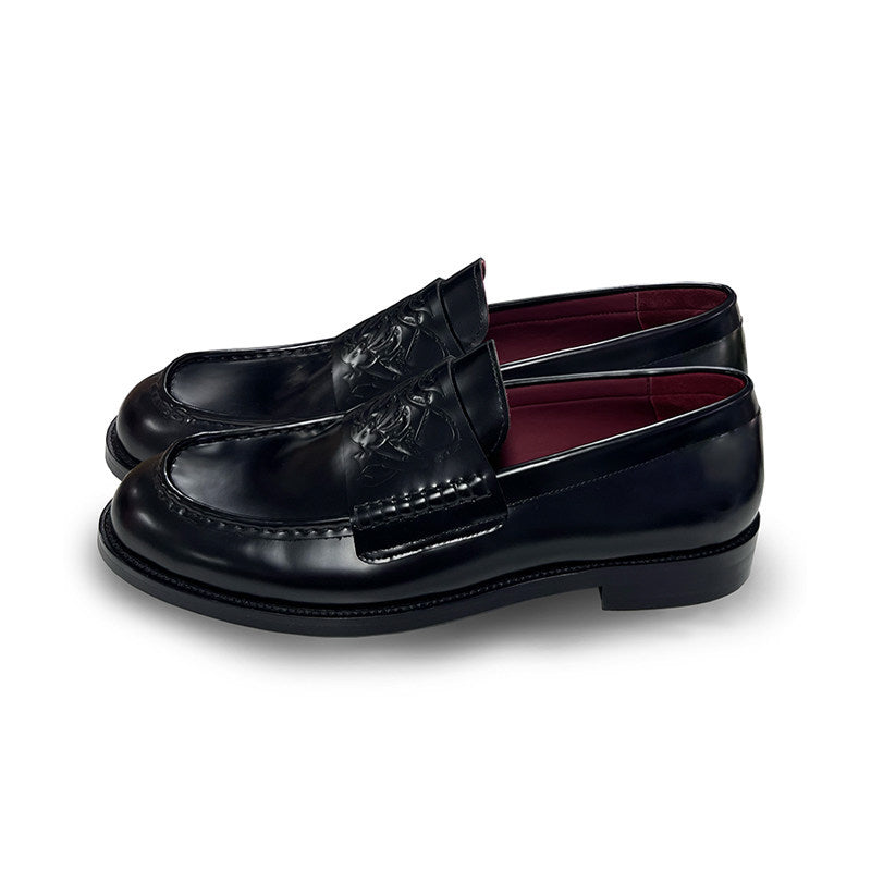 Chaussures Robe Brogue avec un style britannique rétro et embossé