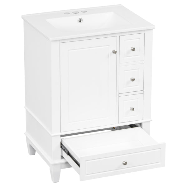 Vanité salle de bain de 24" avec évier et tiroirs