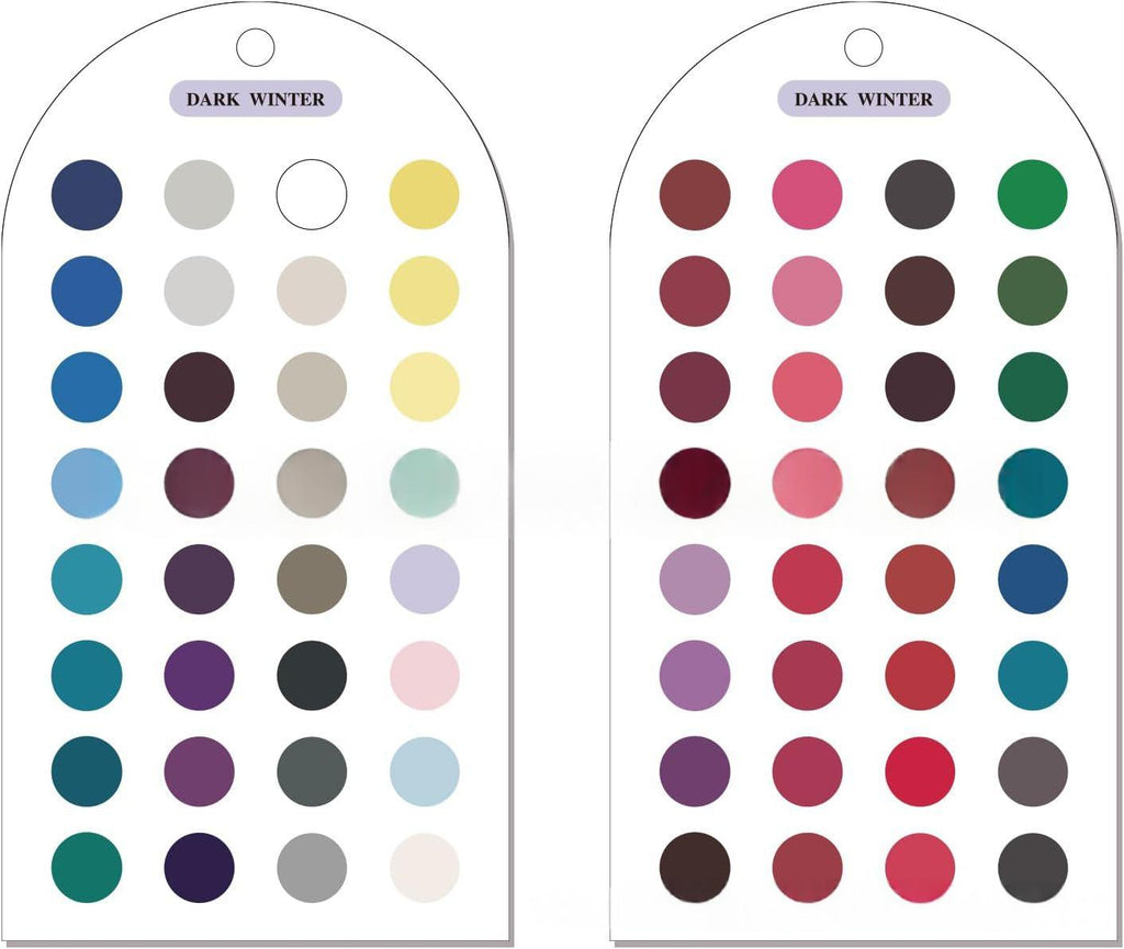 Palette couleur acrylique et carte d'analyse de couleur
