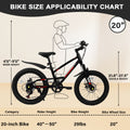 A20184 20 pouces VTT enfants pour garçons et filles