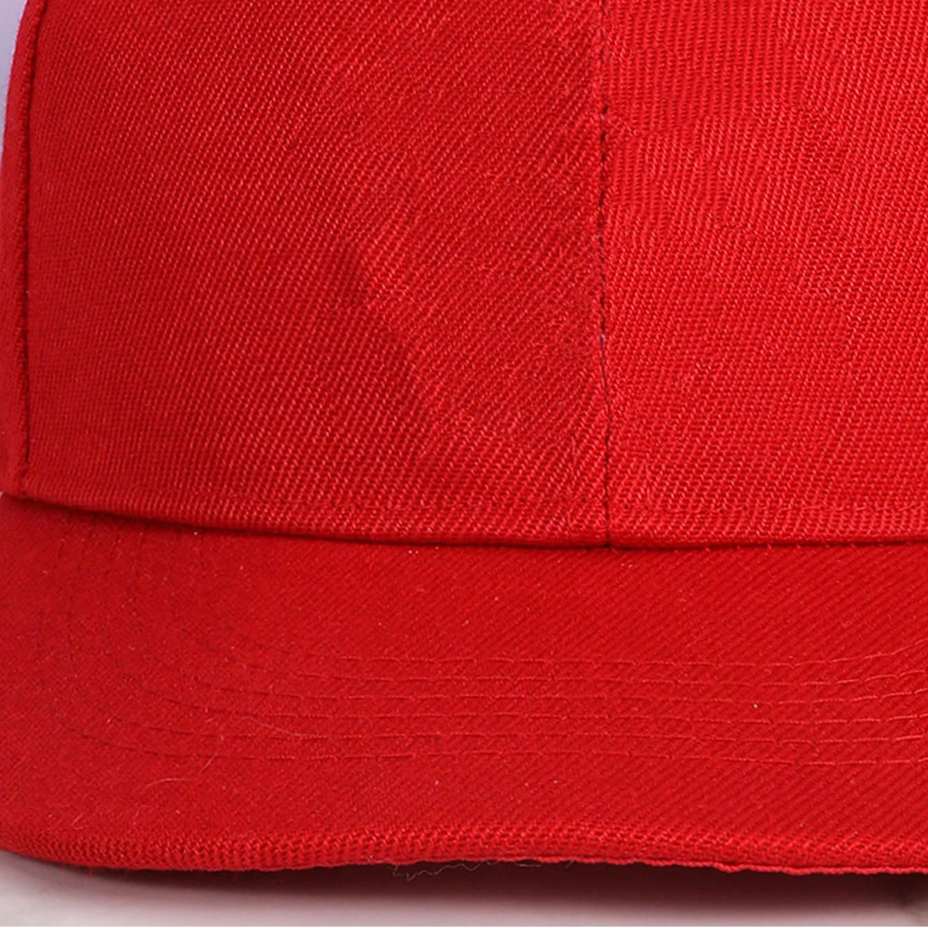 Casquette de baseball rouge pour hommes et femmes - Style Tall - Street Hip-Hop Look - Outdoor M