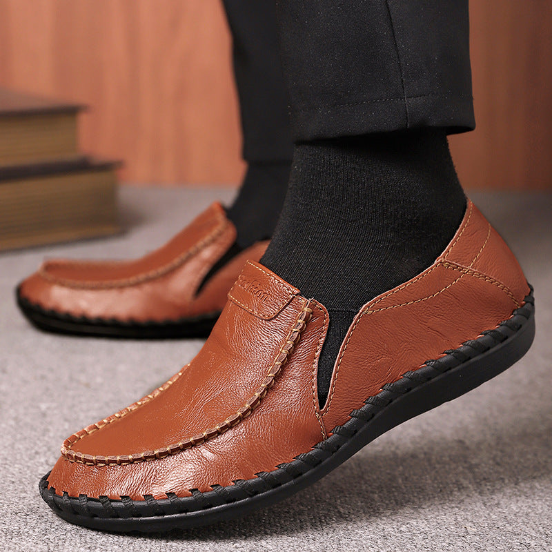 Chaussures à cow-hide à cow-hide de taille basse pour hommes