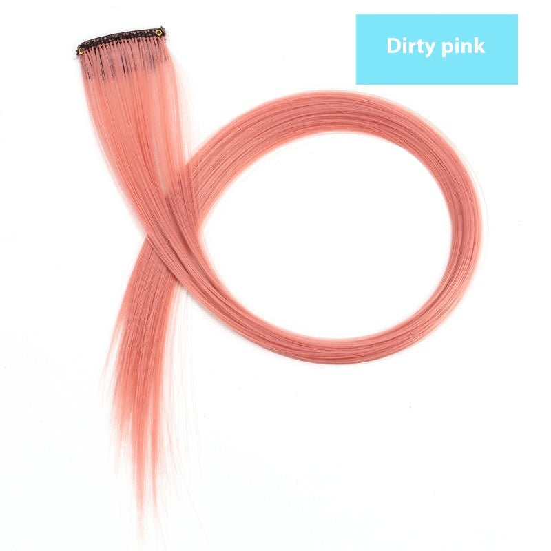 Couleur cheveux suspension oreille perruque teinte ensemble cheveux extension couleurs bandes