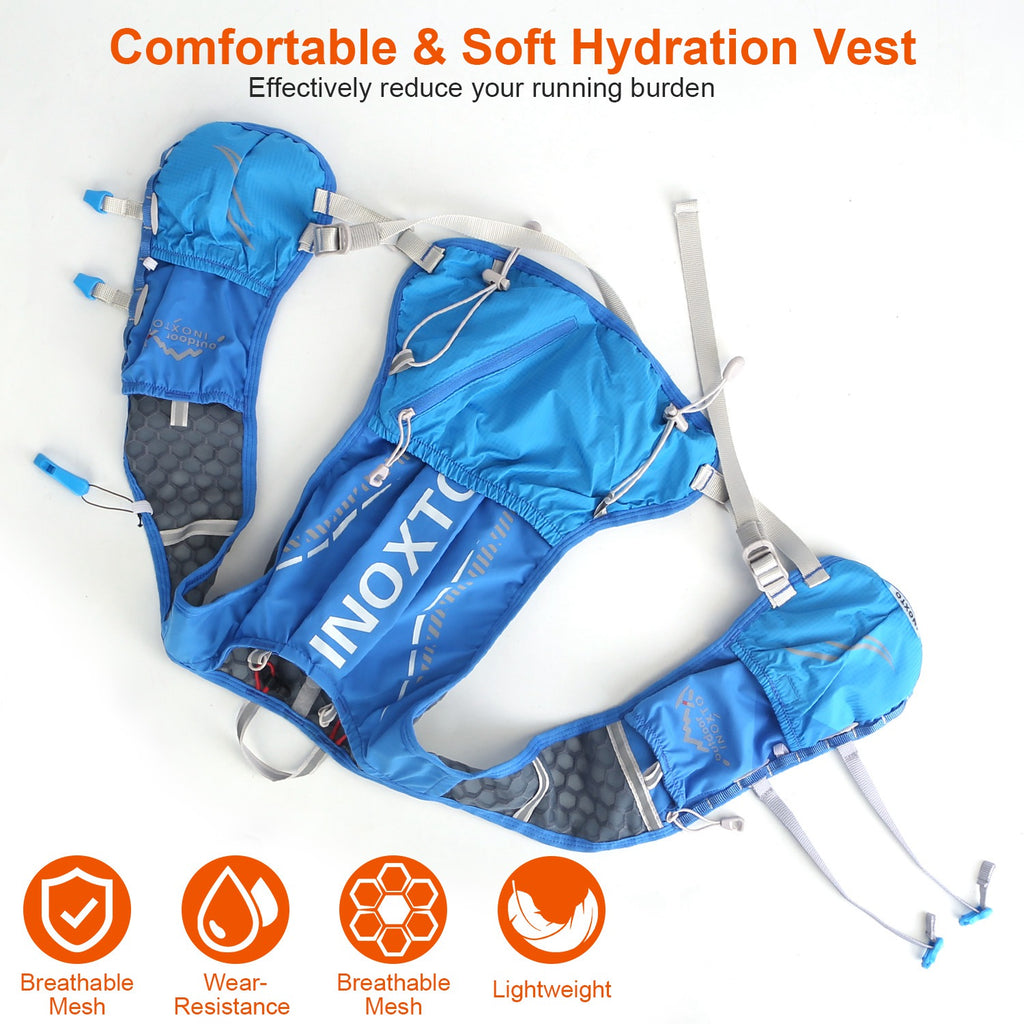 Sac à dos de course 1Pc Sport Hydratation Vest avec 15oz 50oz Water Bladder Bracelet réglable