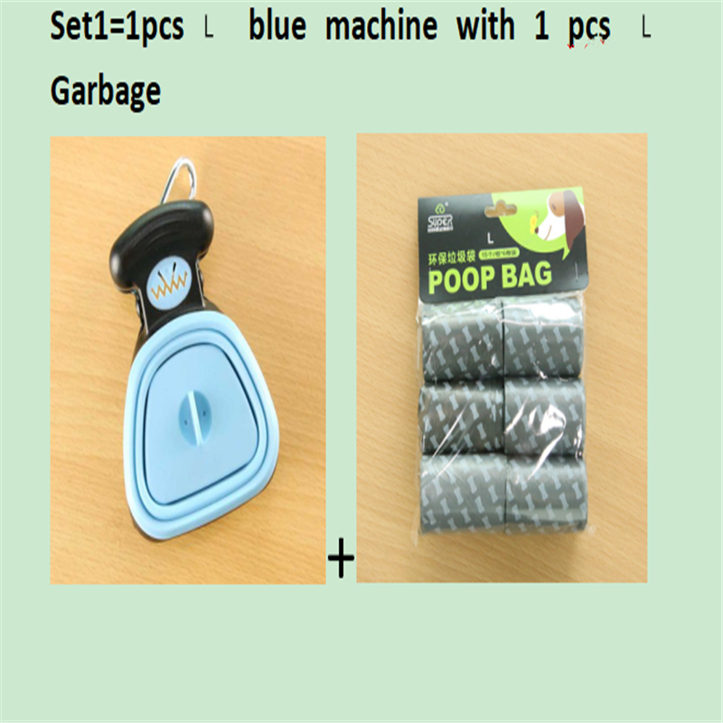 Chien Pet Travel Pooper pliable Scooper avec 1 rouleau de sacs décomposables Poop Scoop Clean Pick
