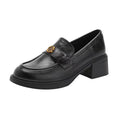 Rétro Pompes à orteils ronds à talons chunky