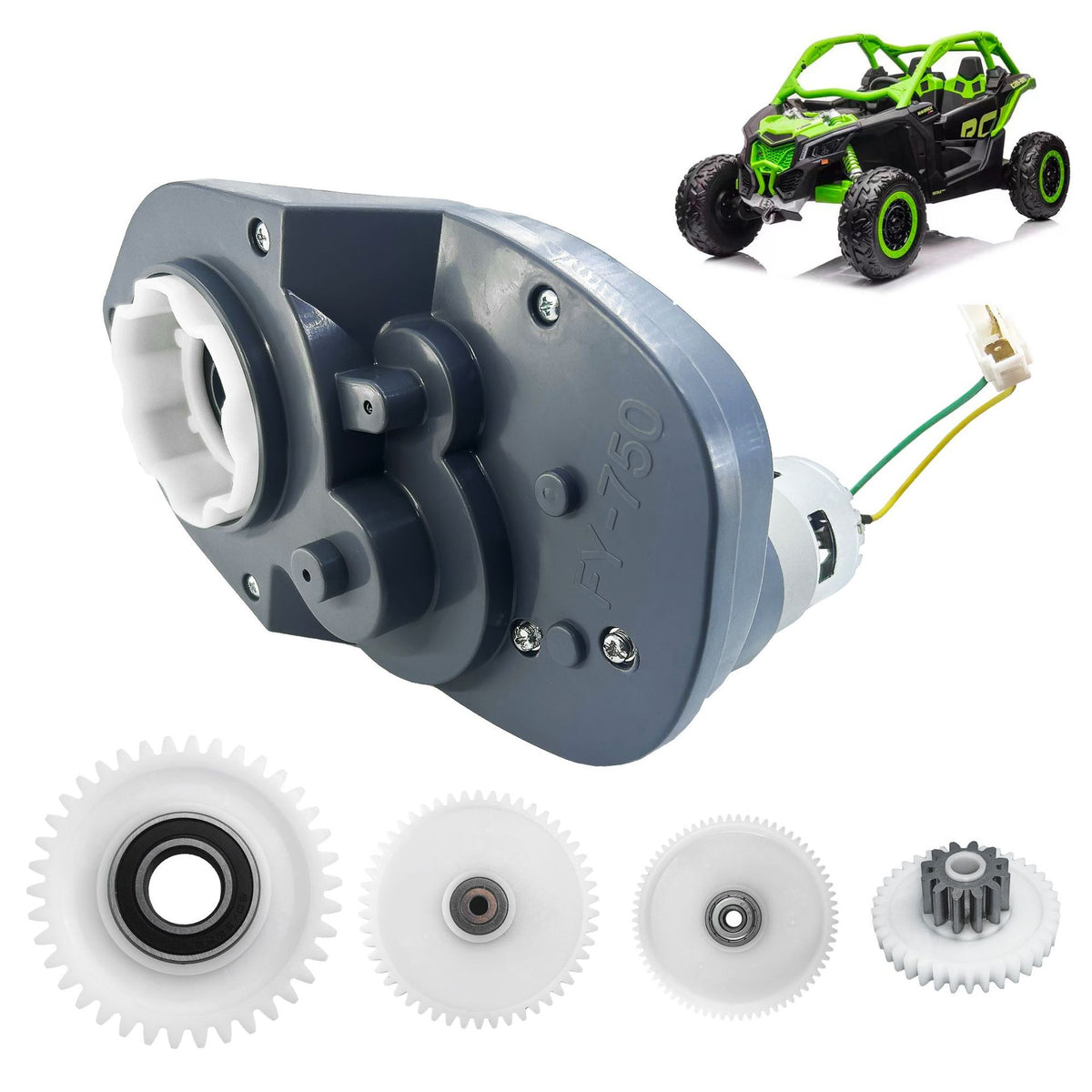 High-Speed Electric Motor for Kids' Electric Vehicles Motor Gearbox for Racing Game Cars