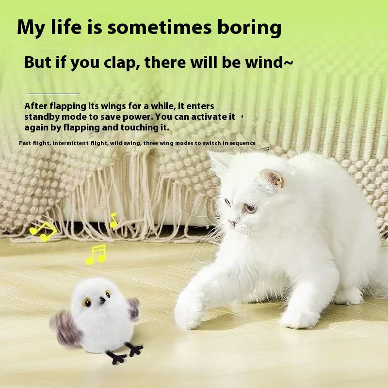 Flûte de gravité Petit gros chat auto-salonnage Jouet Stuffy Simulation Bird