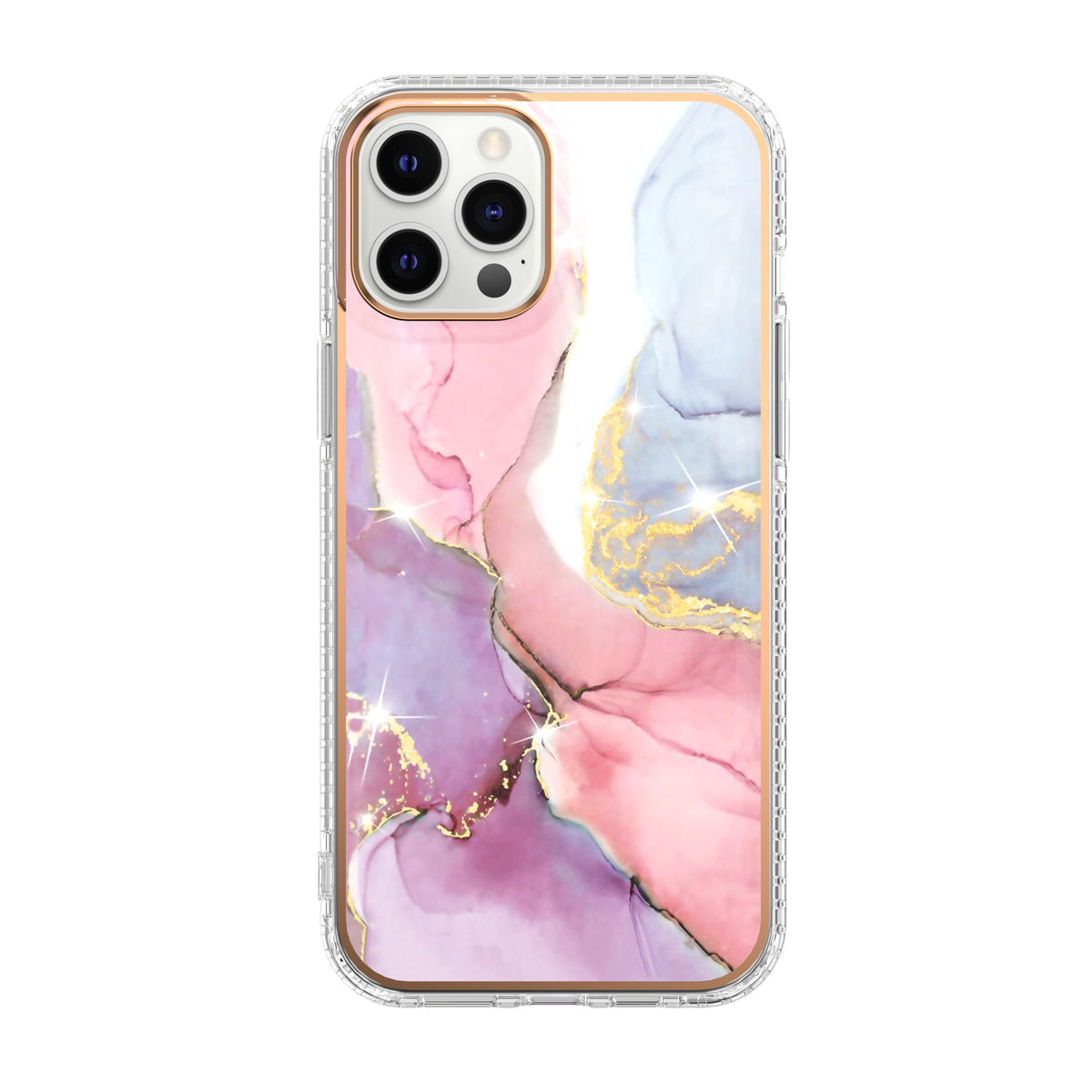 Mosaic Marbre Motif Fleur Étui téléphonique transparent