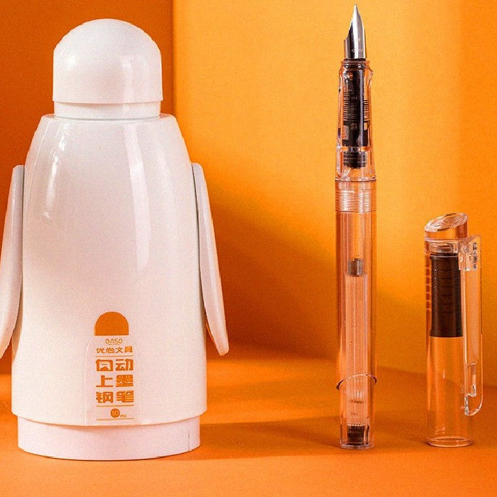 Youshang Big White Automatic Enk On Ink Blotting Pen étudiants