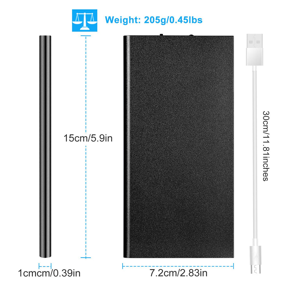 20000mAh Power Bank Pack de batterie externe ultra-mince Chargeur de téléphone Port USB double