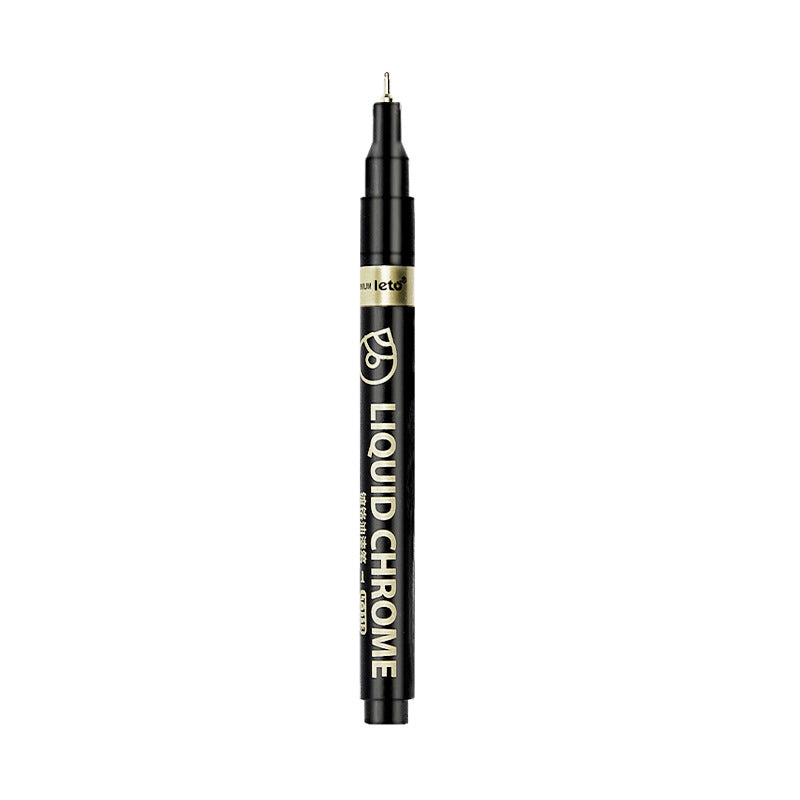 Stylo de marqueur chromé miroir métallique