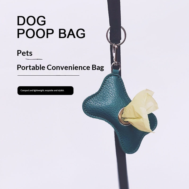 Porte-bags à déchets pour animaux de compagnie Design en cuir PU élégant