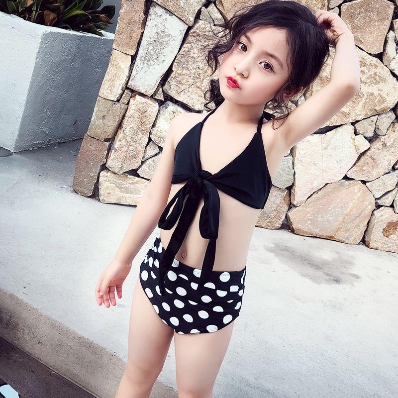 Enfants bikini à pois