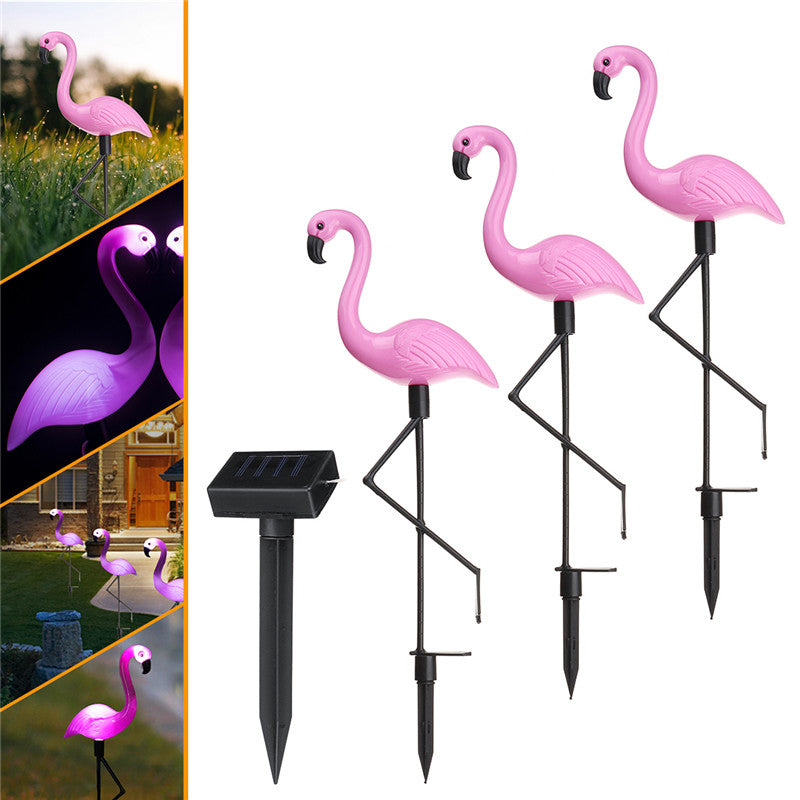 Lampe solaire pour pelouse Flamingo