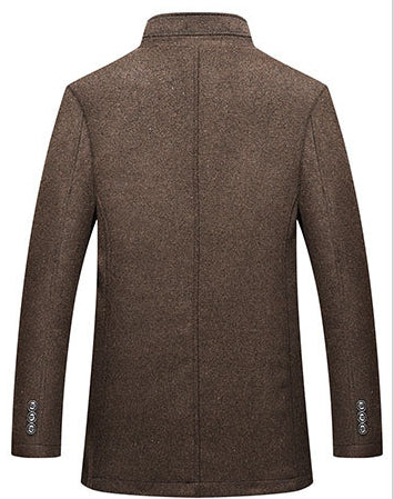 Manteau de laine pour hommes occasionnel Chaud de collier de laine pour hommes
