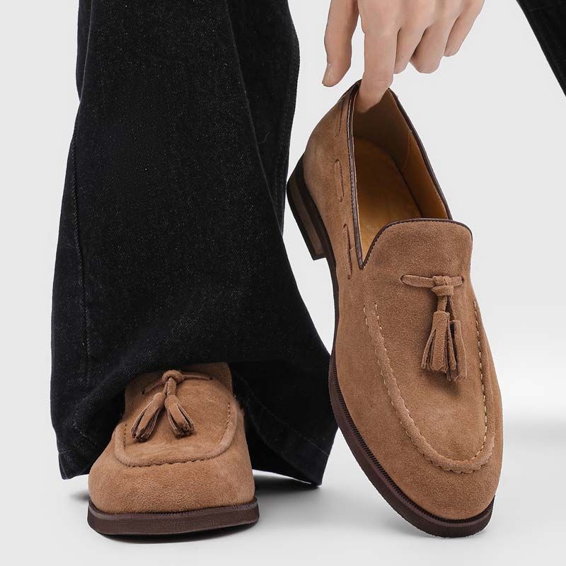 Hommes Slip-on chaussures en cuir Mocassins pour le transport