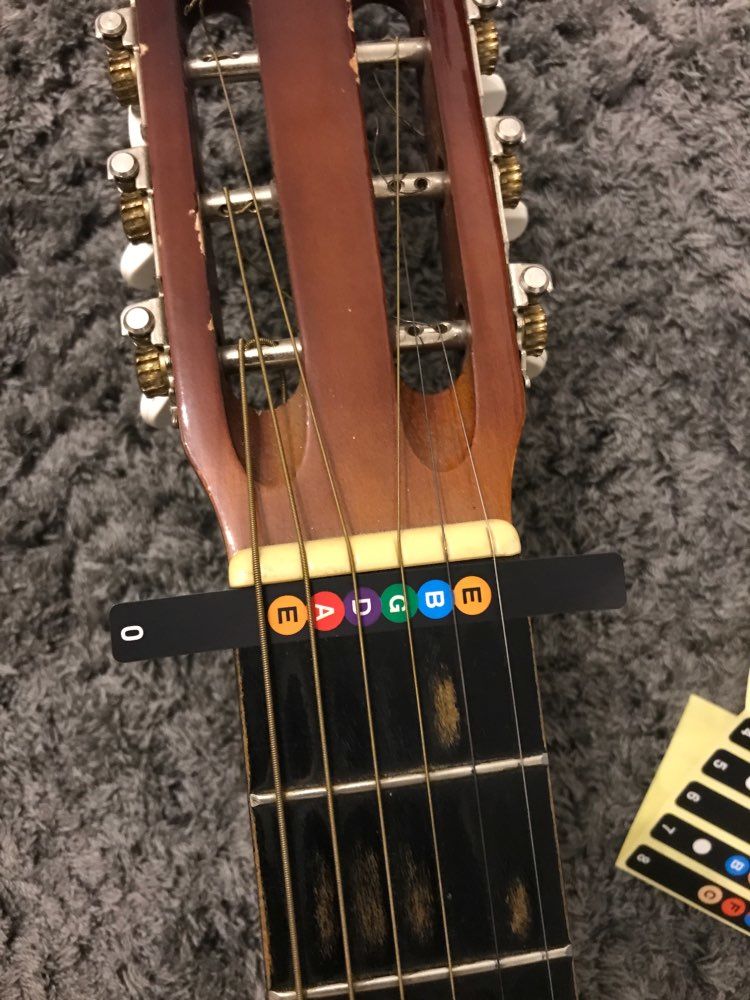 Guitar Fretboard Sticker Notes Carte Étiquettes Sticker Fingerboard Decals pour 6 cordes Aco