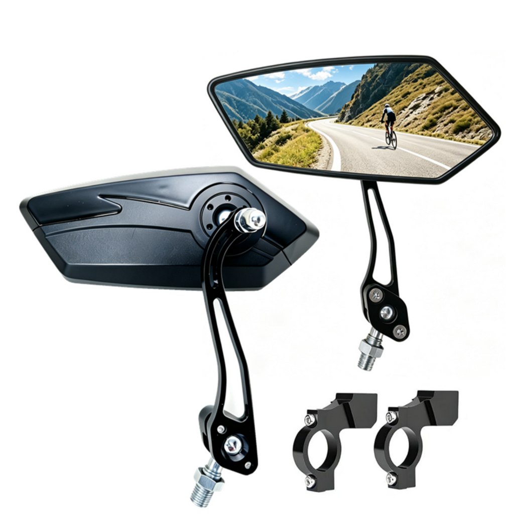 Rétroviseurs de vélo E-Bike Rétroviseurs 1 paire droite MTB City Bike miroir rotatif A