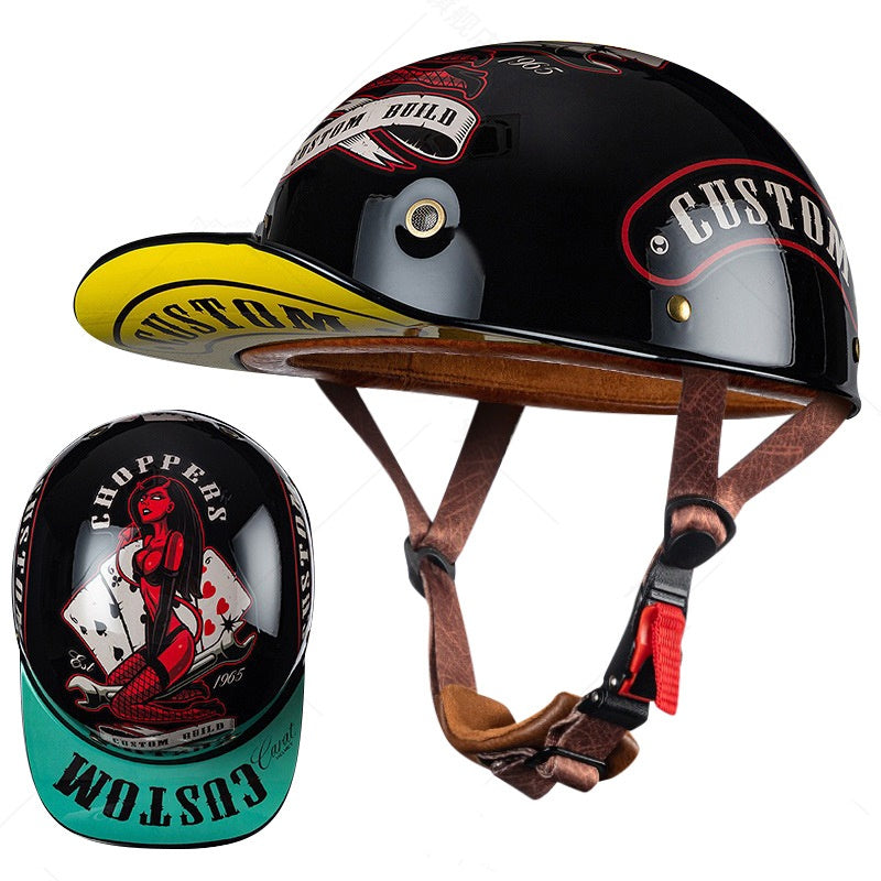 Casque de moto Retro Casque de baseball