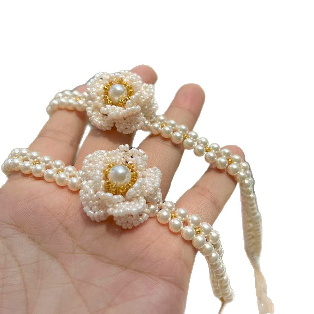 Bracelet et collier de style français Light-Luxury Camellia