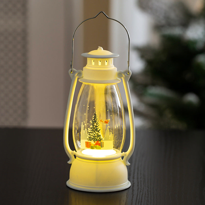 Décorations de Noël Lanterne lumineuse Petits cadeaux Fenêtre Pendentif Ornements de bureau Disposition