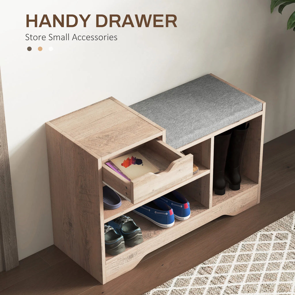 Banc de rangement des chaussures rembourrées