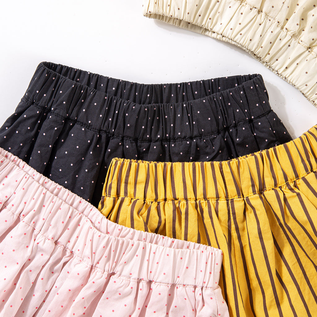 Striped Polka-dot Solide-couleur enroulé Casual Bloomers tous les jours