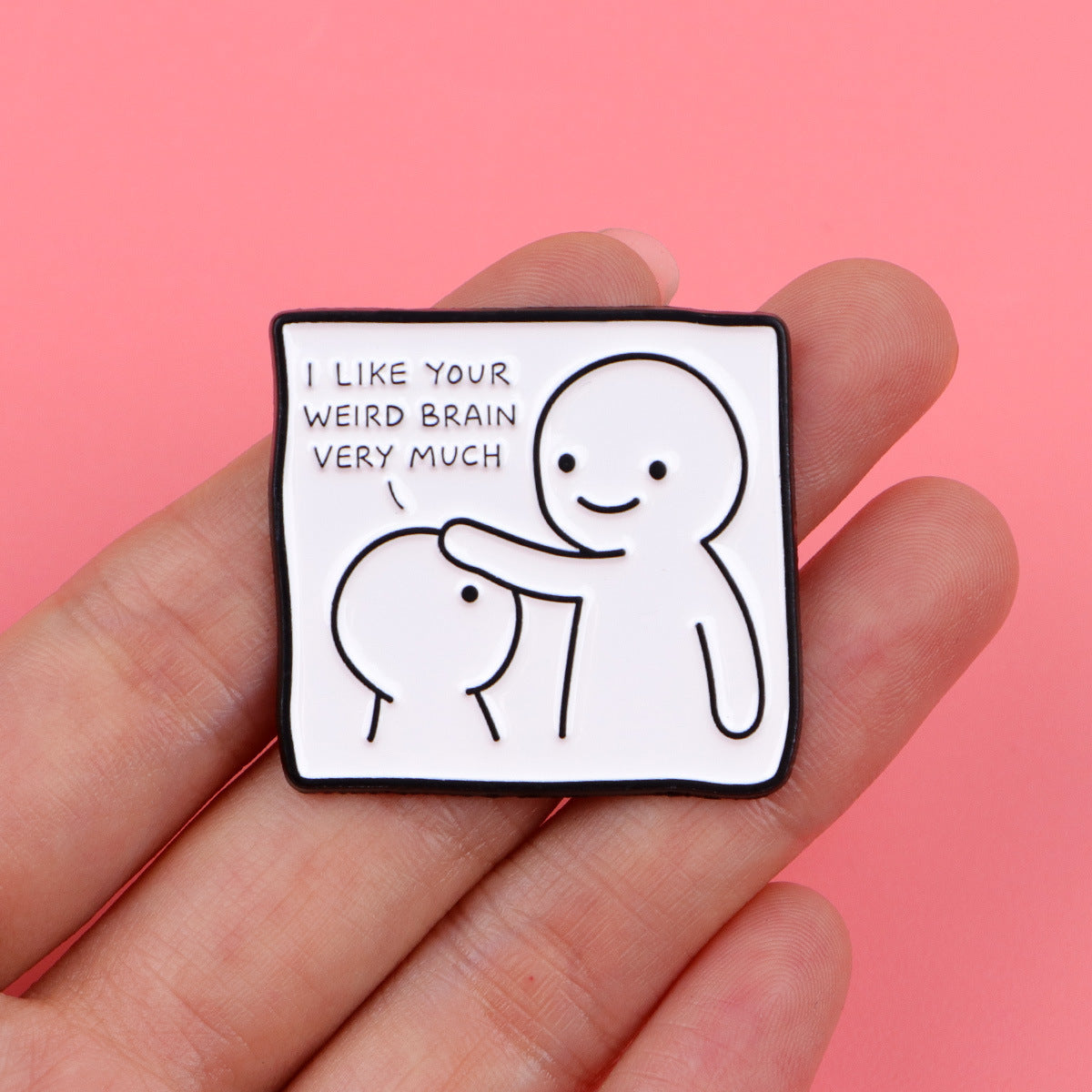Caricature Anglais Court Phrase Citation Brooch