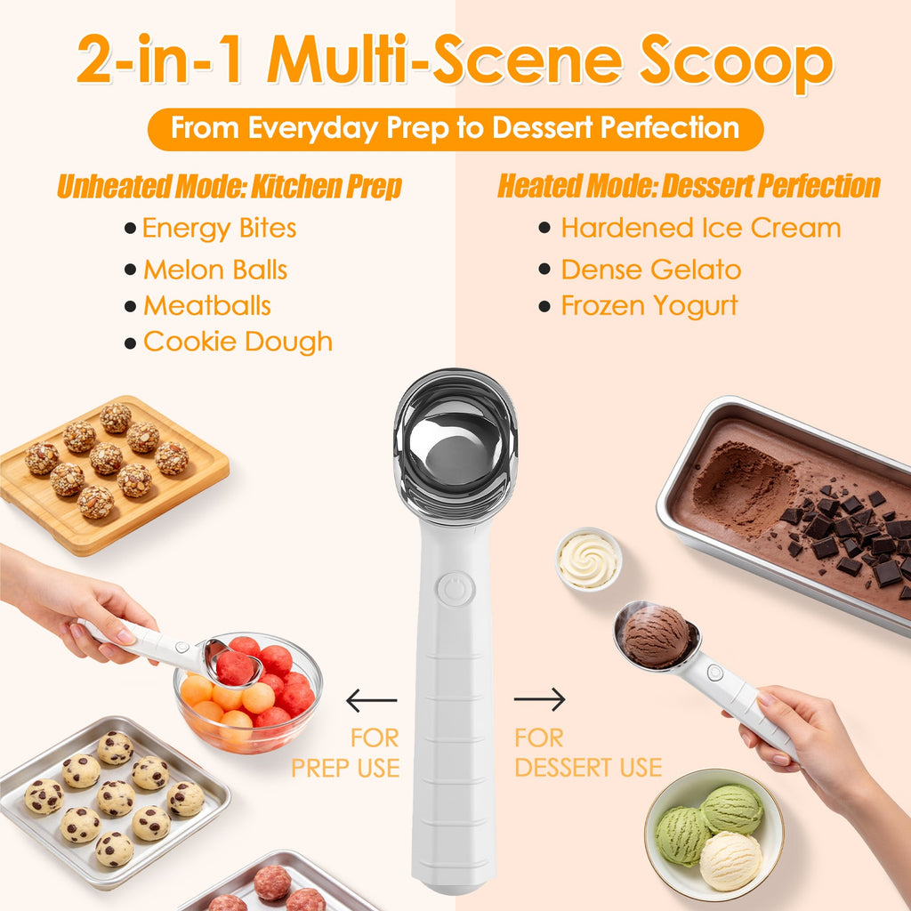 1Set Chaud crème glacée Scoop électrique rechargeable crème glacée Scooper IP66 étanche 45S Fa