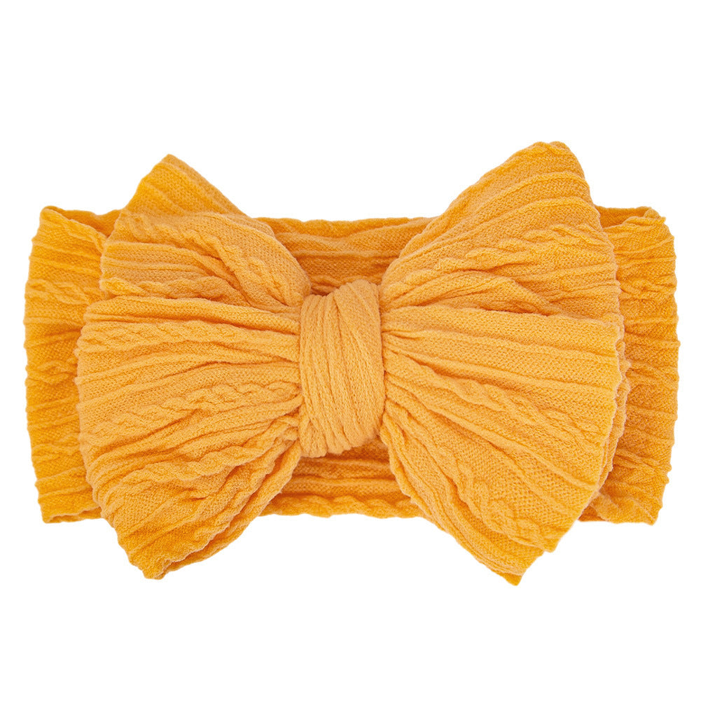 Bandes de tête de bébé faites à la main Soft Stretchy Nylon Bandes de cheveux avec arcs pour nouveau-né bébé T