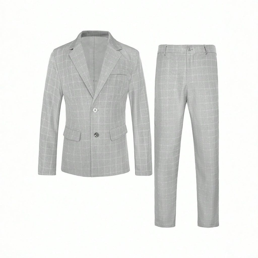 Ensemble de costumes d'affaires légers pour hommes Plaid