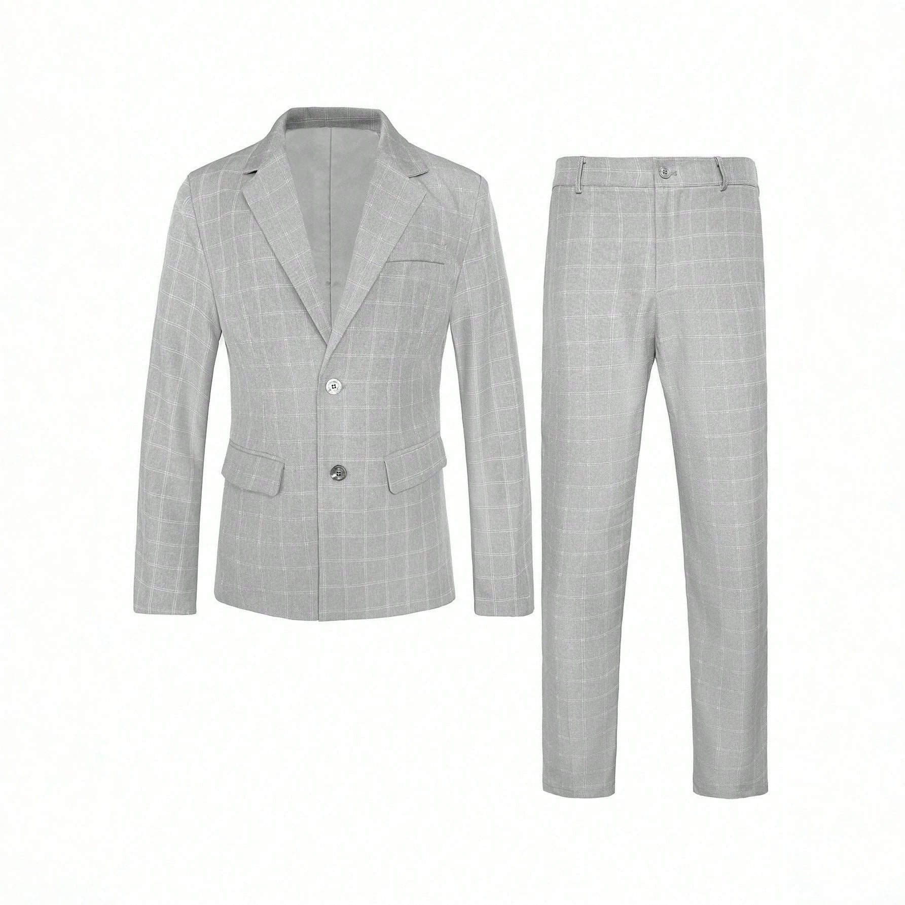 Ensemble de costumes d'affaires légers pour hommes Plaid