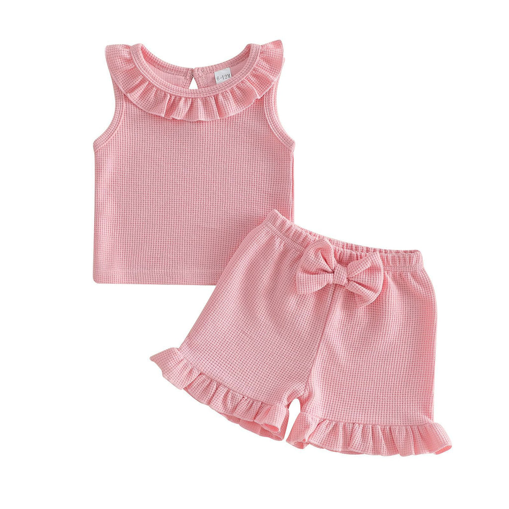 Set de shorts à mailles de haute couleur gaufre