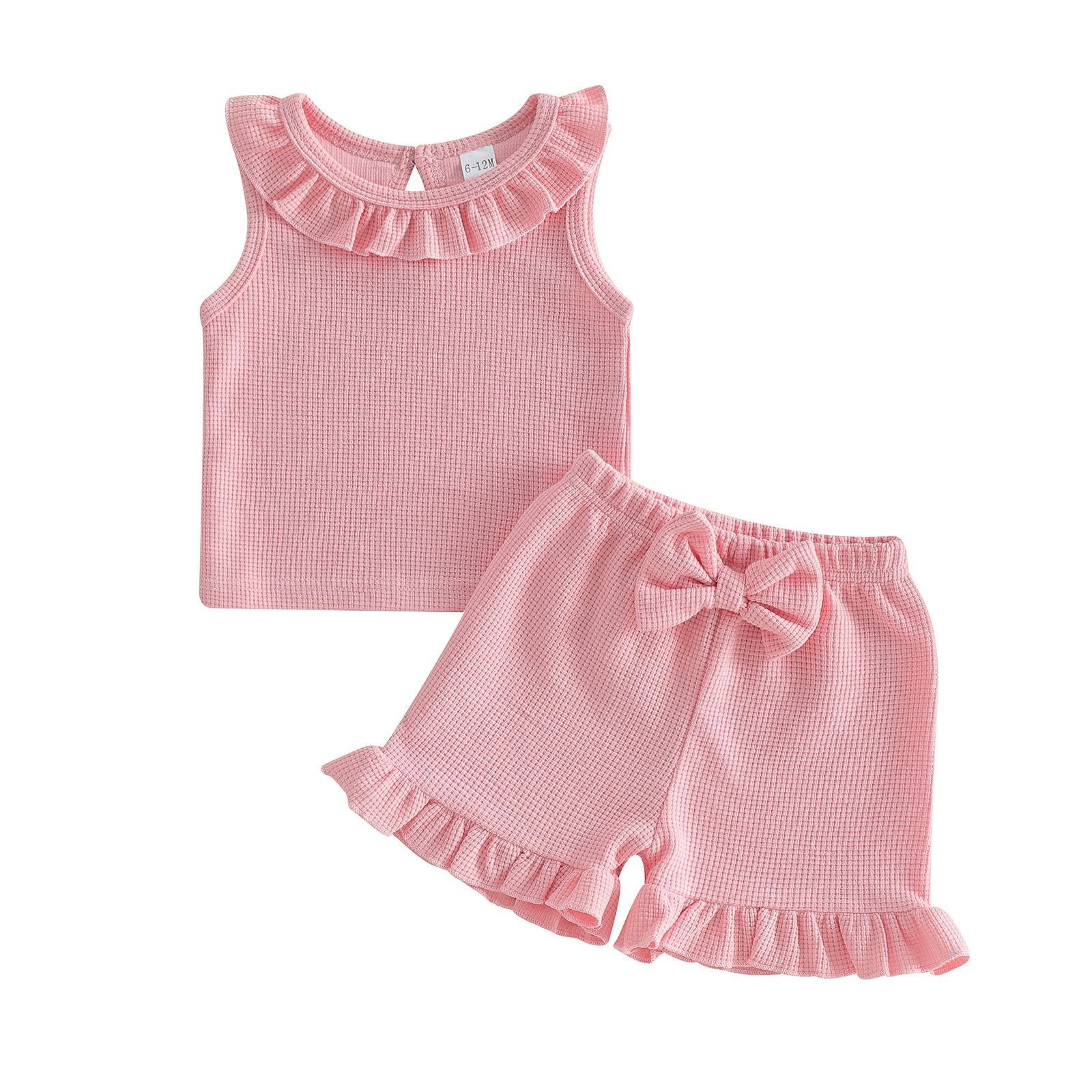 Set de shorts à mailles de haute couleur gaufre
