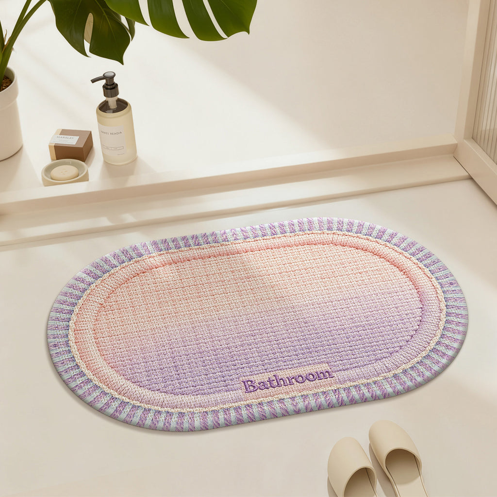 Tapis de salle de bain non glissant, résistant à l'eau