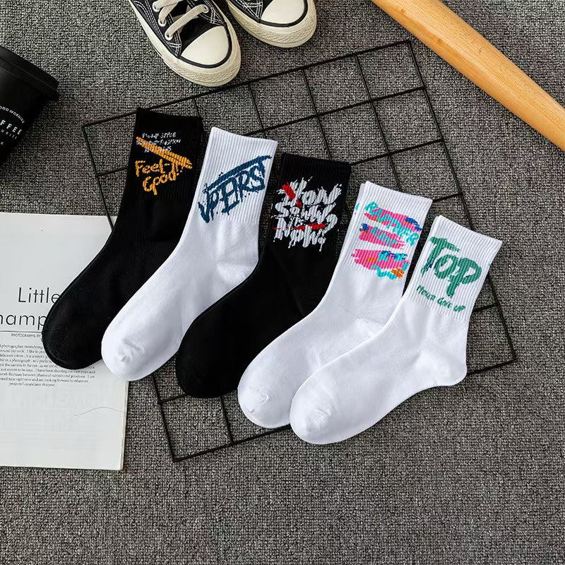 Chaussettes Tube Chaussettes Longues Hommes Sports Blanc Respirant