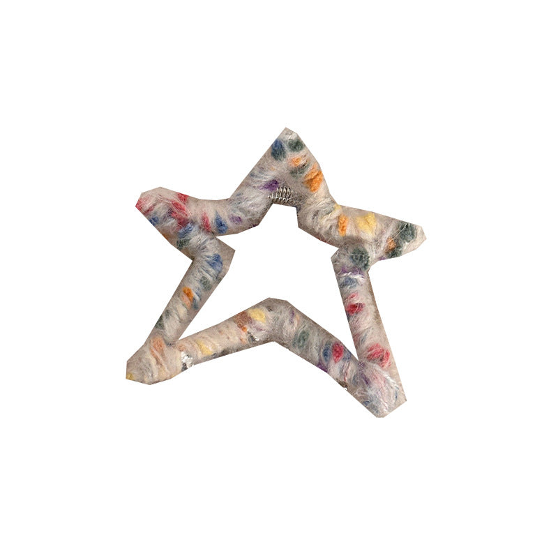 Five-pointed Star Grip Back Head Barrettes Dames